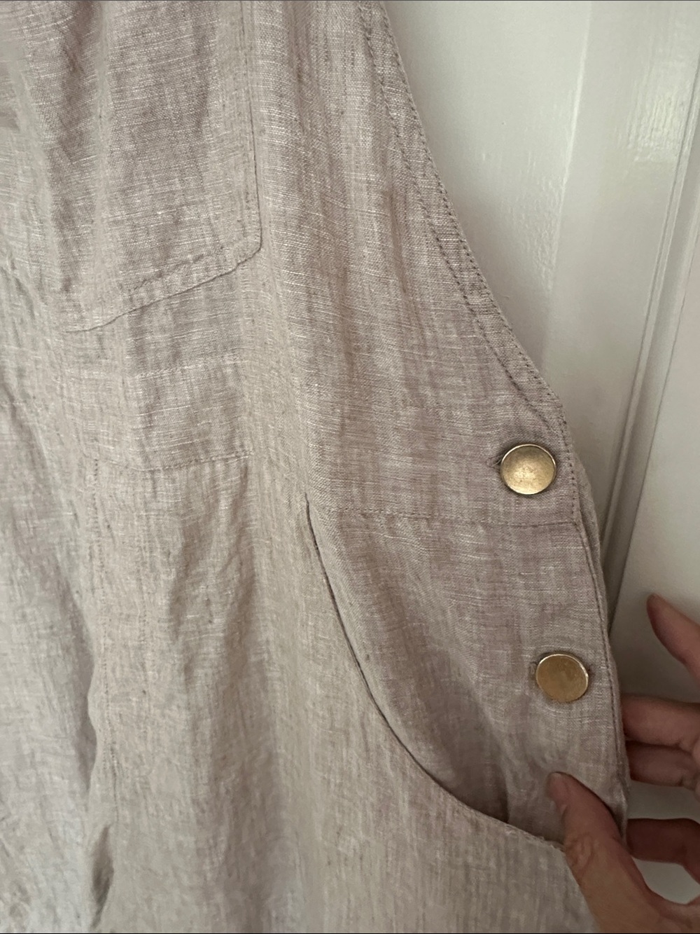 WeWoreWhat Linen Beige Overalls - Picture 4 of 8